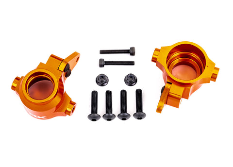 Left & Right Aluminum Steering Blocks, Orange