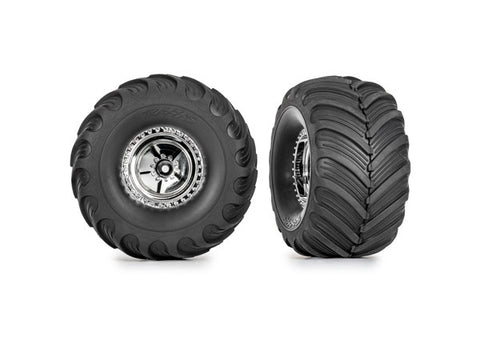 TRX-4MT Terra Groove Pre-Glued Tires, Chrome (2)