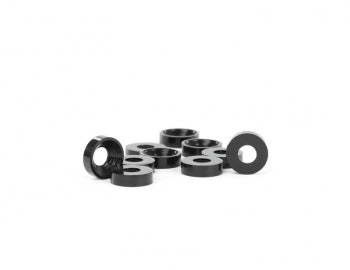 Aluminum M3 Countersunk Washer, Black