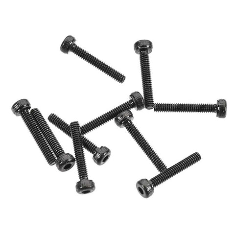 M2x12mm Cap Head Hex Screws, Black Oxide (10)