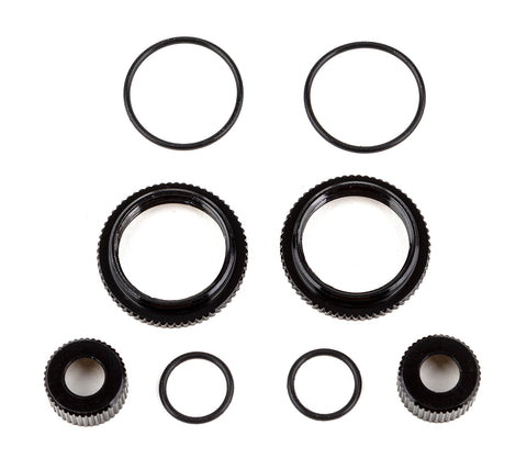 13mm Shock Collar & Seal Retainer Set, Black Aluminum