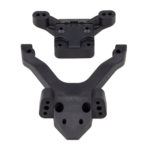 RC10B6.4 Factory Team Top Plate & Ballstud Mount, Carbon