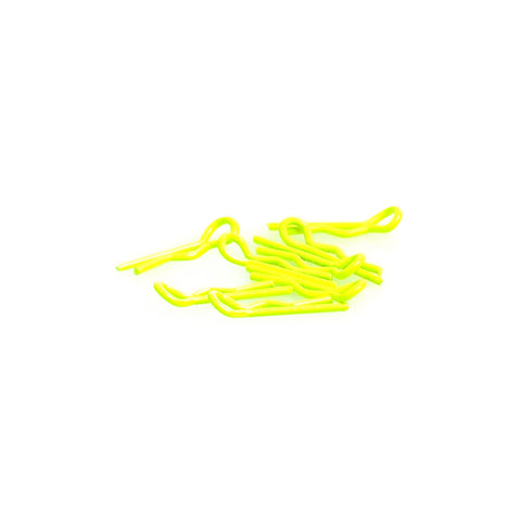 Small 1/10 Body Clips, Flo Yellow