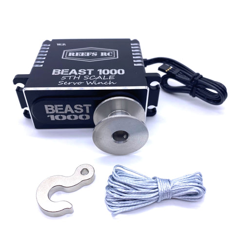 Beast 1000 1/5 Servo Winch w/ Spool, Hook & Line