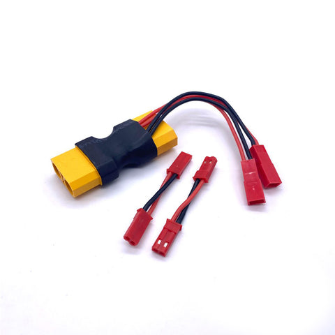 XT90 Dual JST Connector w/ 2 Male-Male Adapters