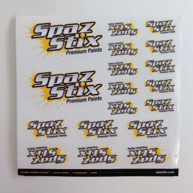 Spaz Stix Decal Sheet