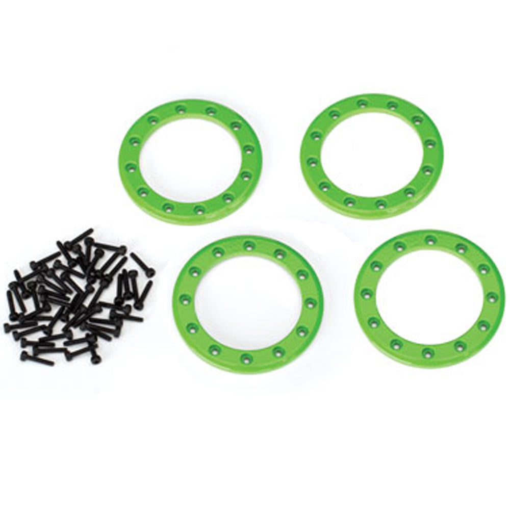 TRA8169G 8169G Aluminum Beadlock Rings, 1.9", Green